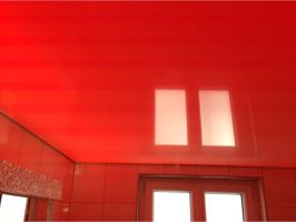 Dusche weiss hochglanz mit Farbwechsel,rot02