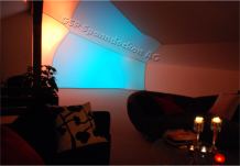 Lichtwand mit Farbwechsel LED ,weisse hochglanz Spanndcke Lichtwand mit Farbwechsel LED ,weisse hochglanz Spanndcke