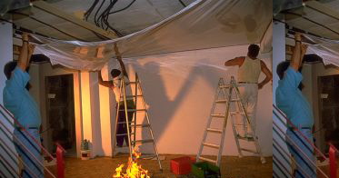 Montage bei offenem Feuer