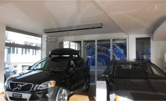 Centralgarage Barth AG, Bern bedruckte Wandbespannung und Spanndecken weiss matt 